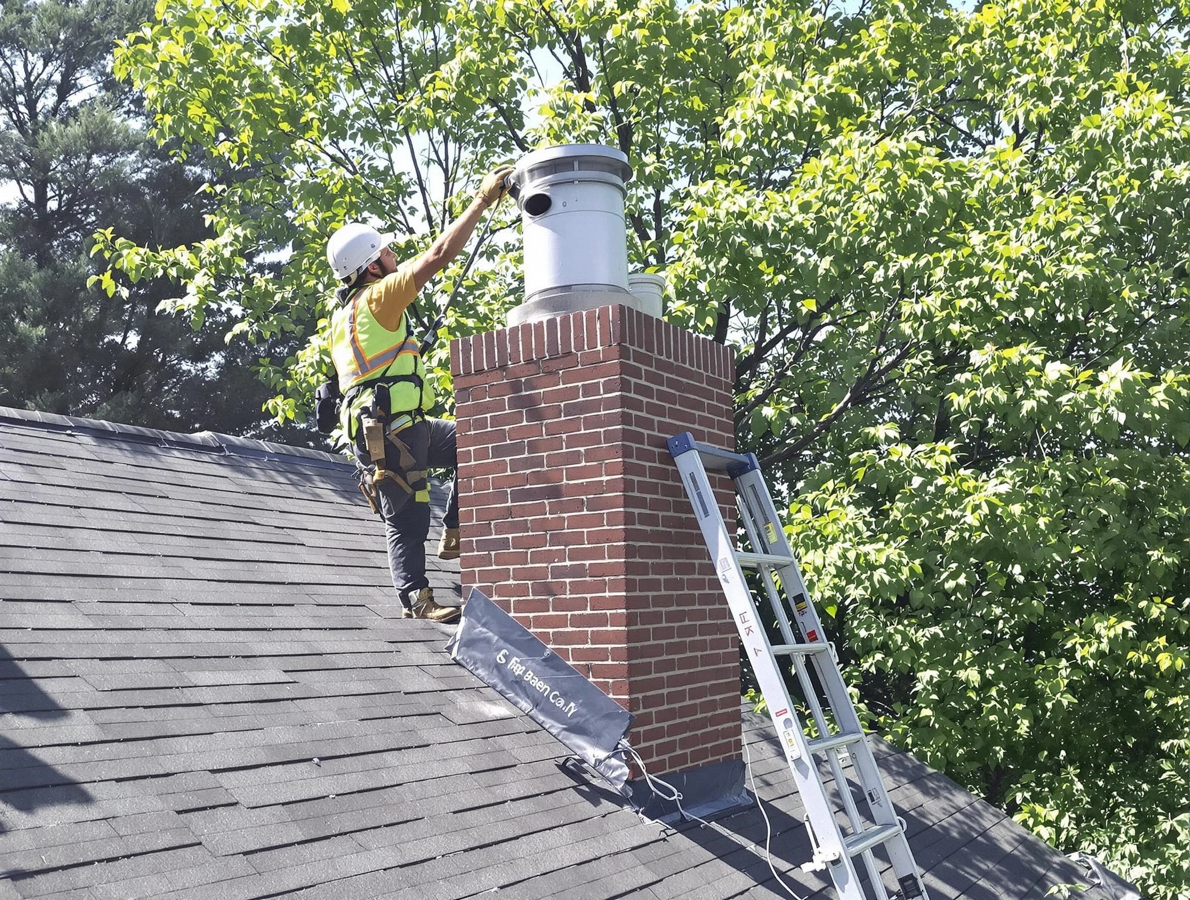 Chimney liner inspection by Worcester Chimney Sweep in Worcester, MA