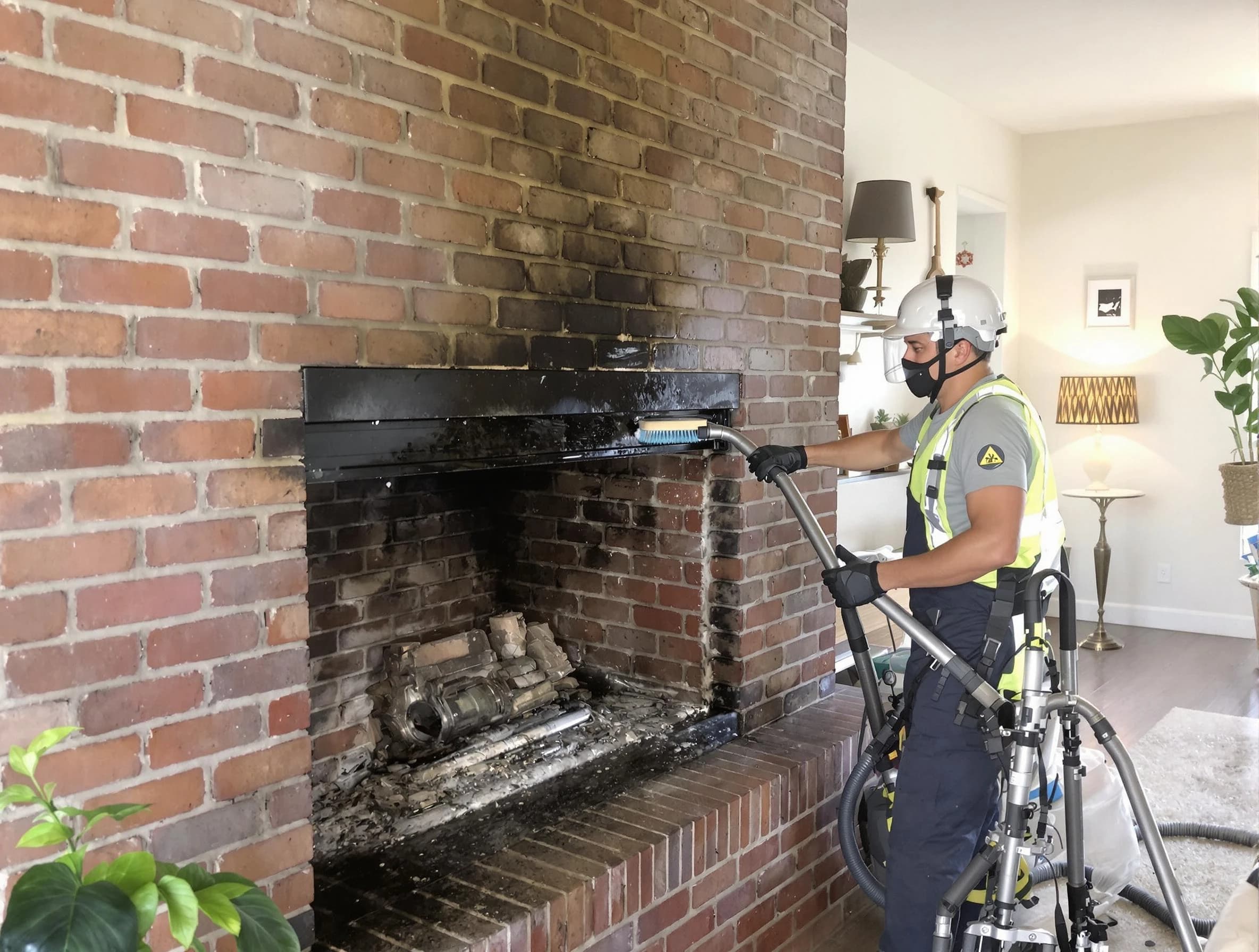 Worcester Chimney Sweep providing fireplace cleaning services in Worcester, MA
