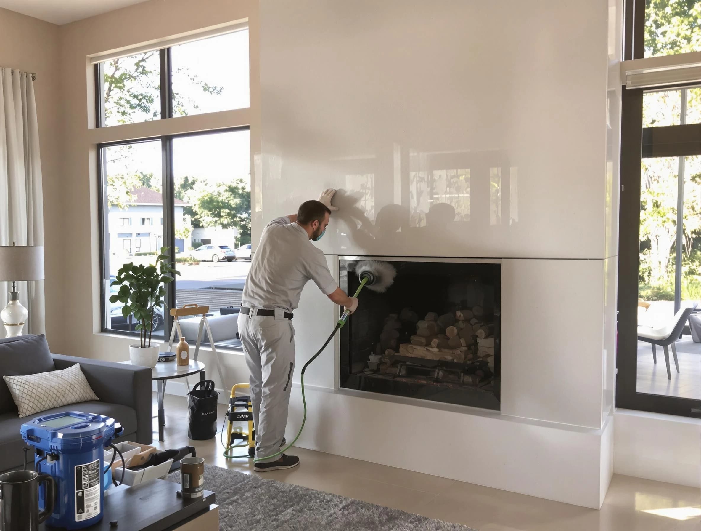 Worcester Chimney Sweep performing thorough soot removal in Worcester, MA