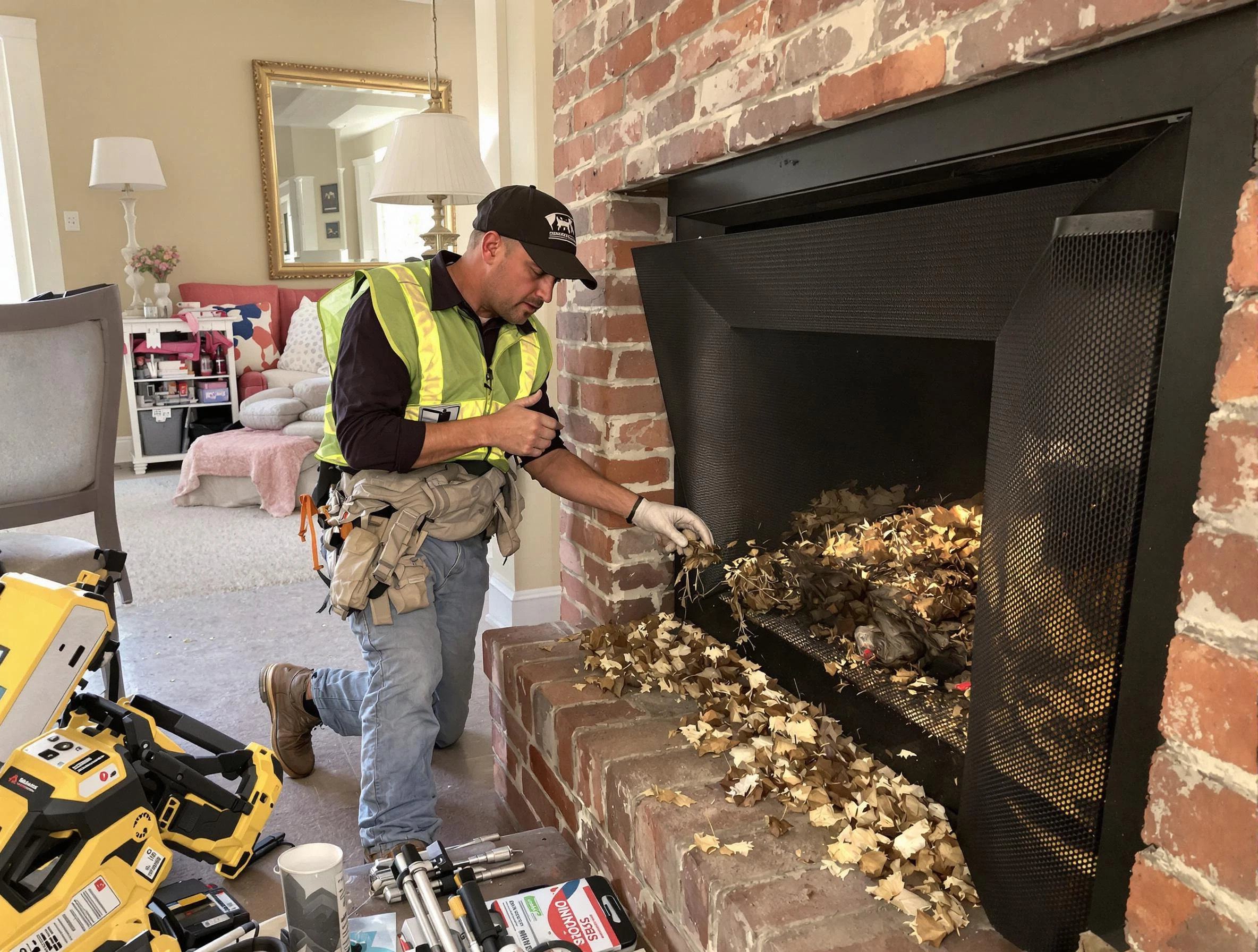 Safe screening installation by Worcester Chimney Sweep in Worcester, MA