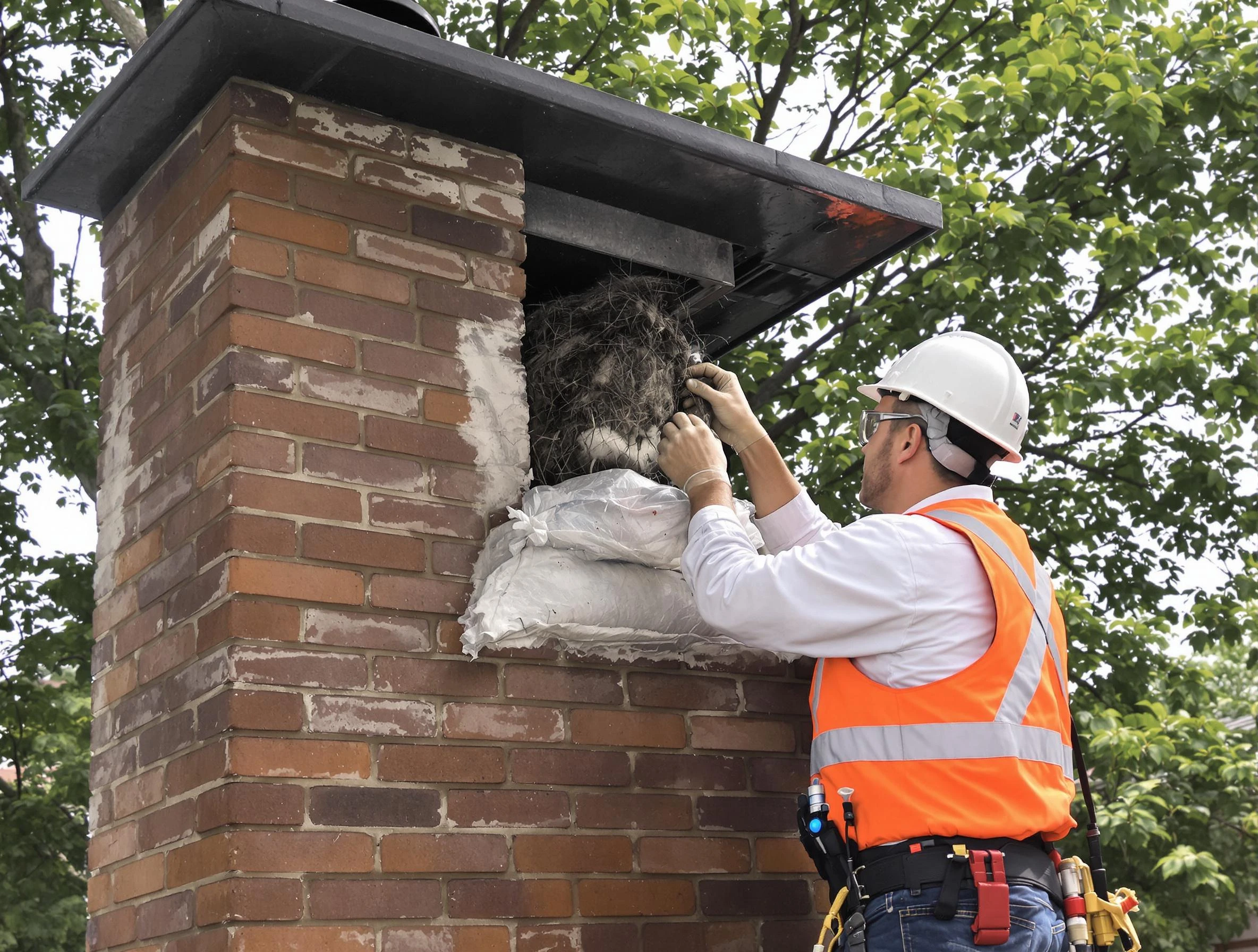 Humane removal of debris and animals by Worcester Chimney Sweep in Worcester, MA