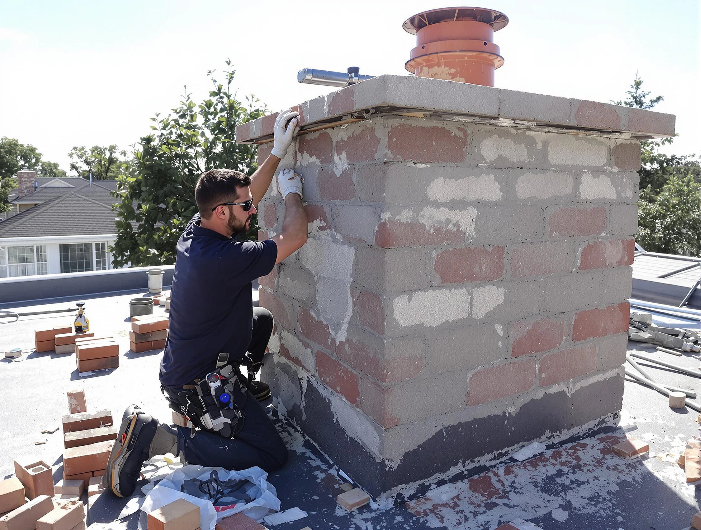 Advanced chimney repair process by Worcester Chimney Sweep in Worcester, MA