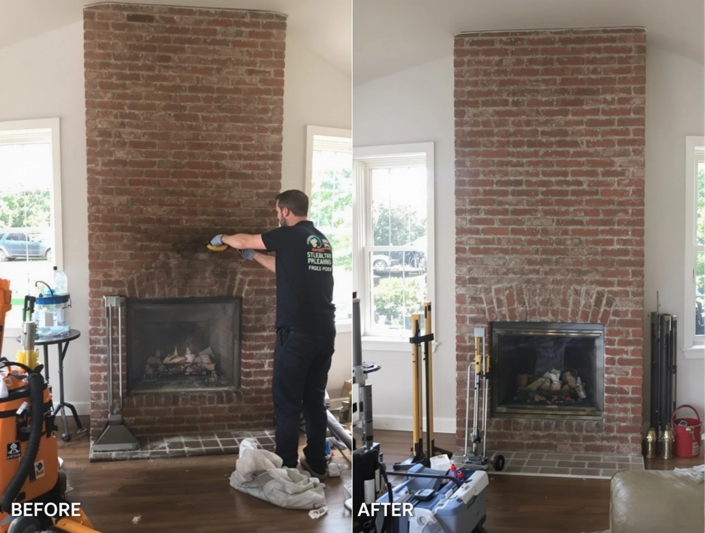 Finished chimney sweeping service by Worcester Chimney Sweep in Worcester, MA